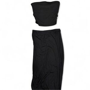 Free People Black Skirt Set